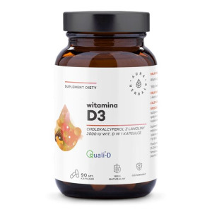 AURA HERBALS Witamina D3 2000 90 kaps.