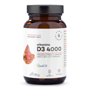 AURA HERBALS Witamina D3 4000 IU 90 kaps.