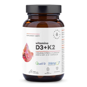 AURA HERBALS Witamina D3 2000 IU + K2 90 kaps.