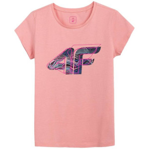 T-shirt Dziewczęcy 4f Hjl21-jtsd003a Róż