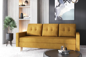 Sofa DENI Do Salonu Poduszki Żółta