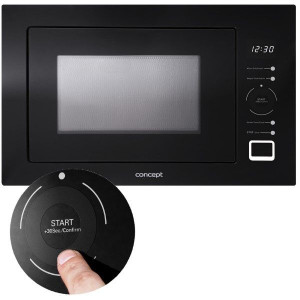 SZKLANA Kuchenka mikrofalowa do zabudowy 25l BLACK