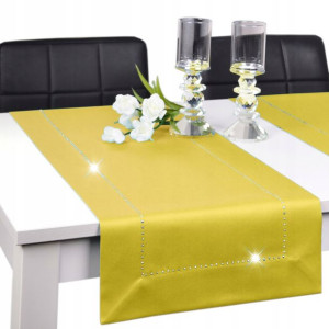 bieżnik plamoodporny GLAMOUR 38x180 żółty jasny