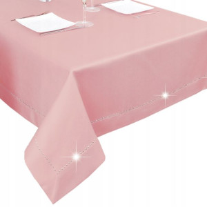 obrus plamoodporny GLAMOUR 350x140 pudrowy róż