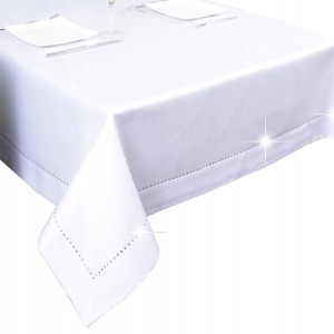 obrus plamoodporny GLAMOUR 450x140 biały, dżety