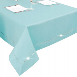 obrus plamoodporny GLAMOUR 450x140 miętowy, dżety