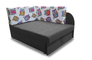 Narożnik dziecięcy KUBUŚ, rozkładana kanapa, sofa SOWY