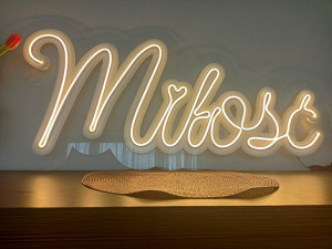 DUŻY Neonowy napis MIŁOŚĆ neon 95 cm
