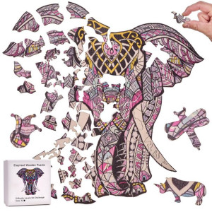 Puzzle Drewniane Układanka Dla Dorosłych Słoń A3