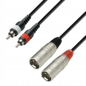 Adam Hall K3tmc0300 Kabel 2 X Rca Na 2 X Xlr M, 3m