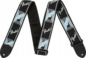 Fender Monogrammed Strap, Blk Gry Bl Pas Gitarowy