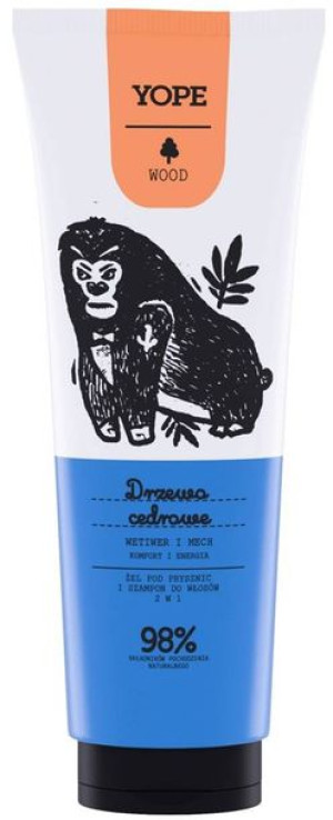 Szampon i żel pod prysznic Drzewo Cedrowe 250 ml - Yope Wood