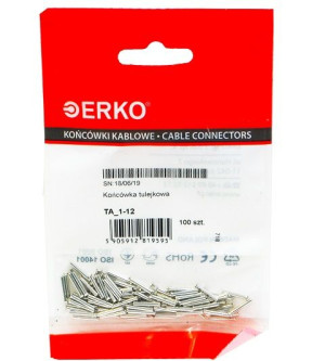 Końcówka tulejkowa nieizolow TA 1/12 ERKO 100szt