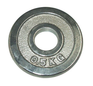Talerz chromowany do sztangi 0,5 kg 25 mm