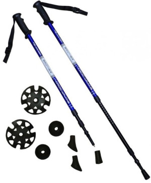 Kijki trekkingowe 1 para z dodatkami, niebieskie