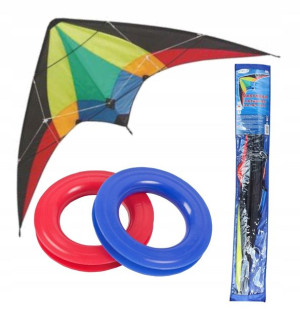 Latawiec sportowy duży 2 linkowy 140X74cm Jastrząb