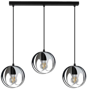 Czarno-biała lampa wisząca nad stół loftowa - S656-Biva