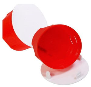Puszka z pokrywką PO-80 0283-00 czerwona 2szt