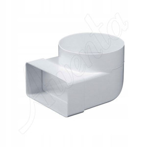 Kolano wentylacyjne łącznikowe 75X150mm PCV 125mm