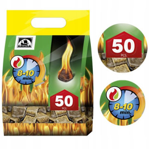 ROZPAŁKA DO GRILLA HANSA Duże opakowanie 50 szt.