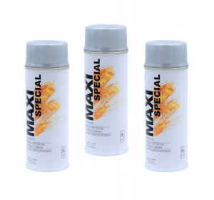 3x MAXI żaroodporny spray farba 800°C SREBRNY