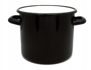 Garnek Emaliowany Elo-pol Olkusz Czarny 14cm 1,6 L