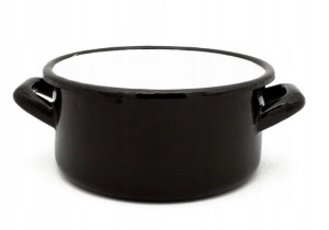 Garnek Niski Emaliowany Elo-pol Czarny 18 Cm 2 L