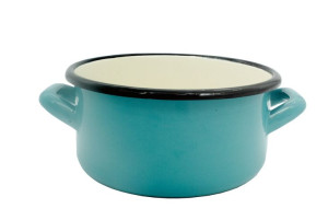 Garnek Niski Emaliowany Elo-pol Turkus 20cm 2,8 L