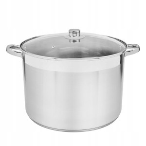 Garnek Prosty + Pokrywka Stal Tadar Indukcja 20 L