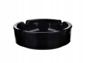 Popielnica Szklana Glasmark Czarna 11 Cm