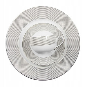 Serwis Kawowy Ćmielów Yvonne E520 12/40 Linea Plat