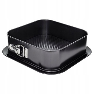 Tortownica Blacha Kwadratowa Snb Czarna 24 Cm