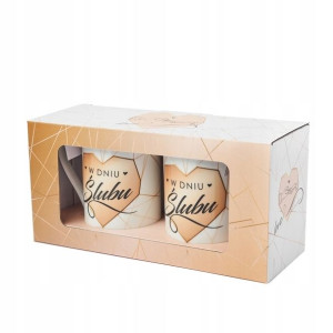 Zestaw Kubków Ślub Dla Młodej Pary Prezent 290 Ml