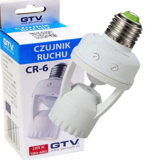Gniazdo żarówki E27 z czujnikiem ruchu CR-6 GTV