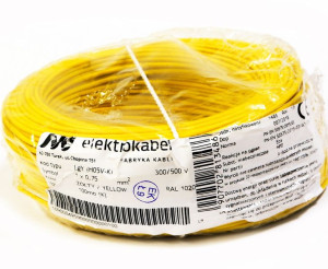Przewód instalacyjny Lgy linka 1mm żółty 100m