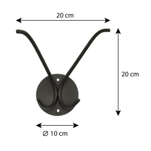 Wieszak Metalowy na ubrania podwójny Kółko 01 Biały