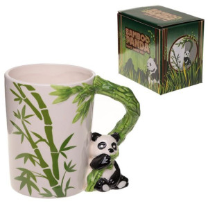 Kubek ceramiczny z misiem PANDA na uchu kubka