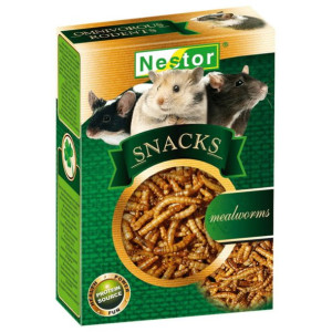 Przysmak dla GRYZONIA i KRÓLIKA - NESTOR SNACKS - LARWA MĄCZNIKA 20g