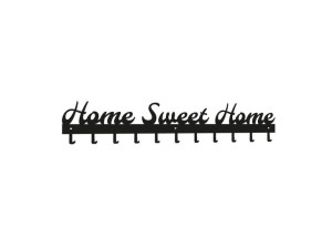Wieszak Metalowy na ubrania - Home Sweet Home 01 Czarny