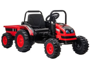 Traktor Na Akumulator Z Przyczepą Hl388 Czerwony