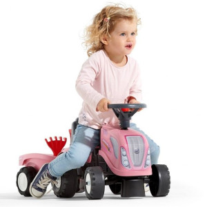 Falk Traktorek Baby Girly New Holland Różowy Z Przyczepką + Akc. Od 1 Roku
