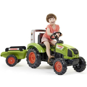 Falk Traktor Na Pedały Claas Duży Z Przyczepką Od 3 Lat