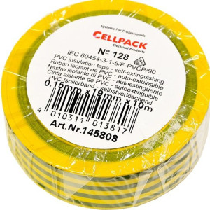Taśma izolacyjna 0,15 19mm 10m PVC CELLPACK ż/o