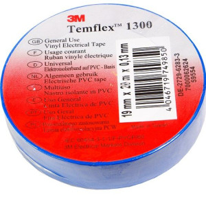 Taśma izolacyjna 19mm x 20m Temflex 1300 niebie 3M