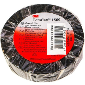 Taśma izolacyjna 19mm x 20m Temflex 1500 czarna 3M