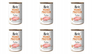 Brit Mono Protein Turkey Indyk Puszka 6 x 400 g