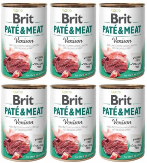 Brit Pate&Meat Dog Venison Dziczyzna 6 x 400 g