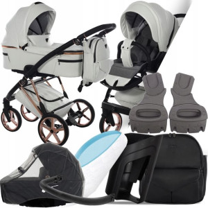 Wózek 2w1 Junama V2 Air Eko 01 I Adaptery Cybex Mc