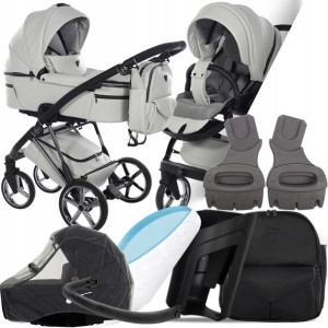 Wózek 2w1 Junama V2 Air Eko 04 I Adaptery Cybex Mc