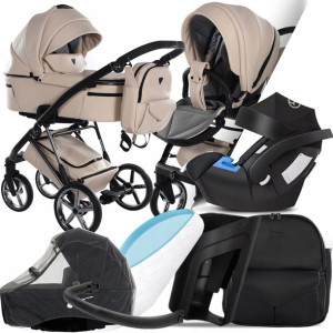 Wózek 3w1 Junama V2 Air Eko 02, Fotelik Cybex Aton